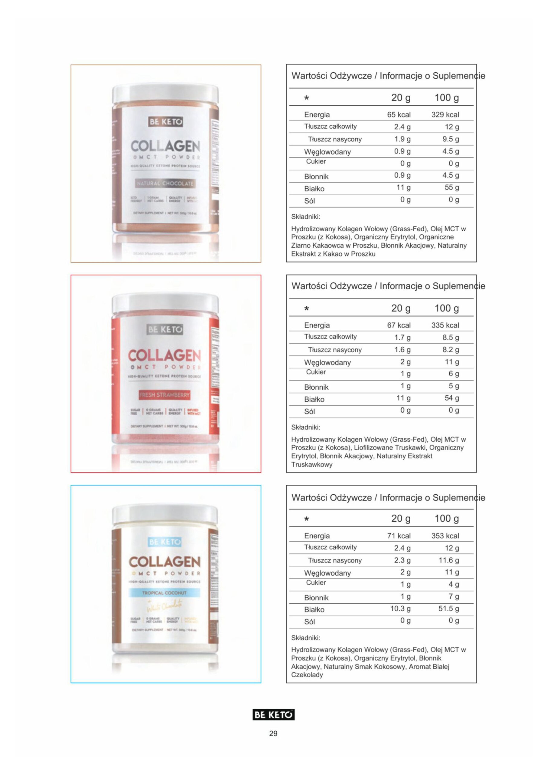 Keto Kolagen z olejem MCT – Naturalna Czekolada 300g - obrazek 4