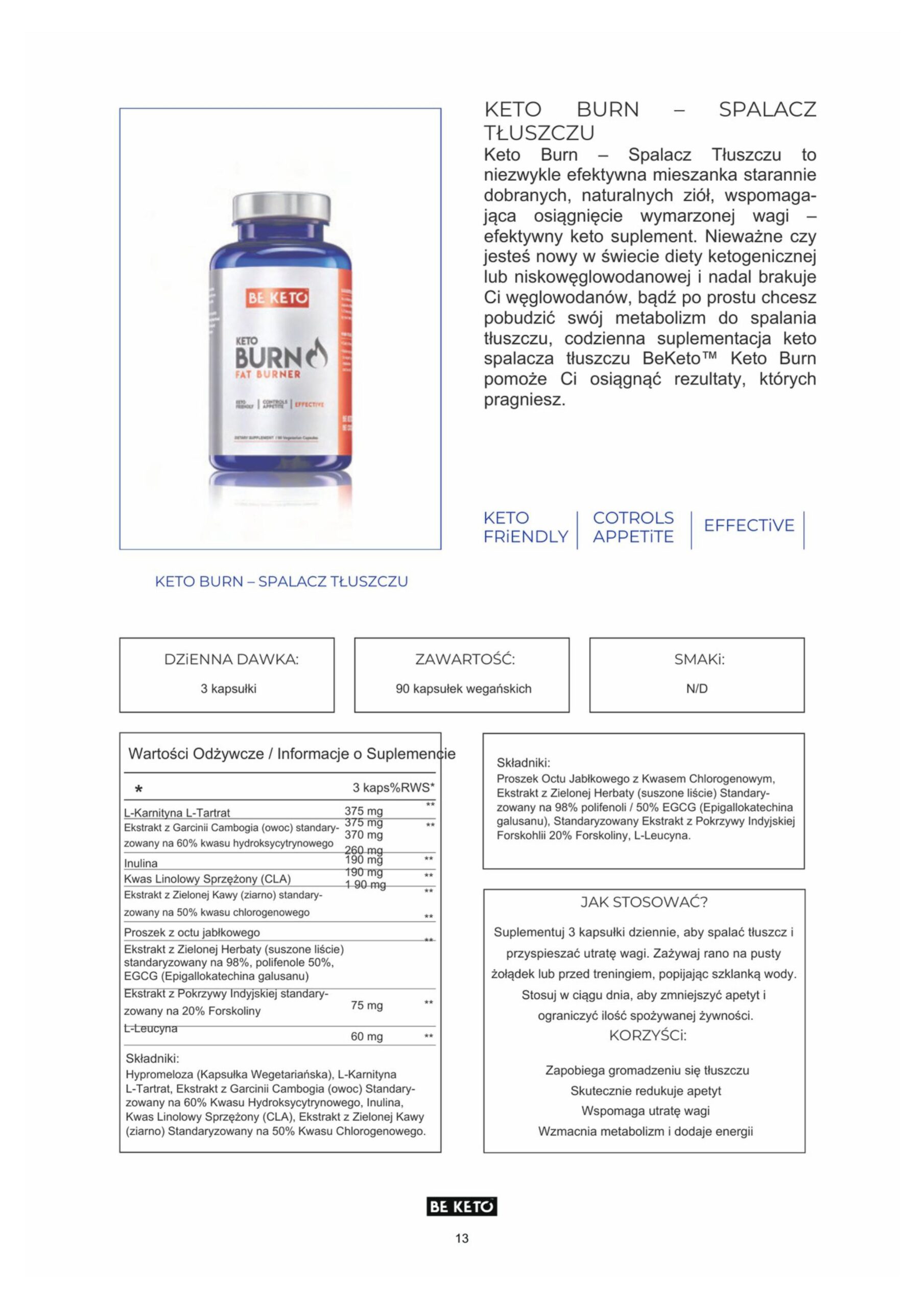 KETO BURN - Spalacz Tłuszczu - 90 kapsułek - obrazek 3
