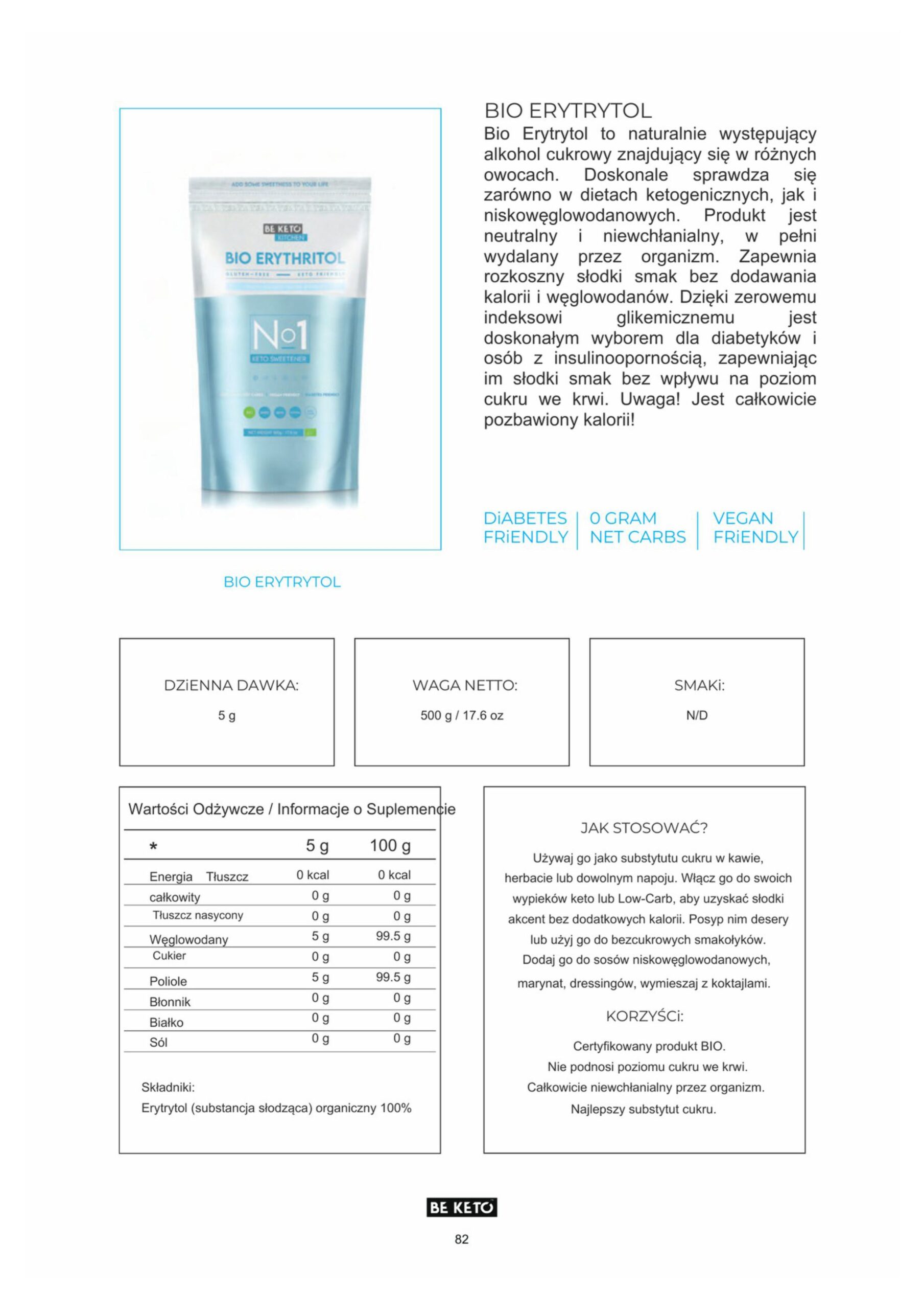 BIO Erytrytol 500g - obrazek 3