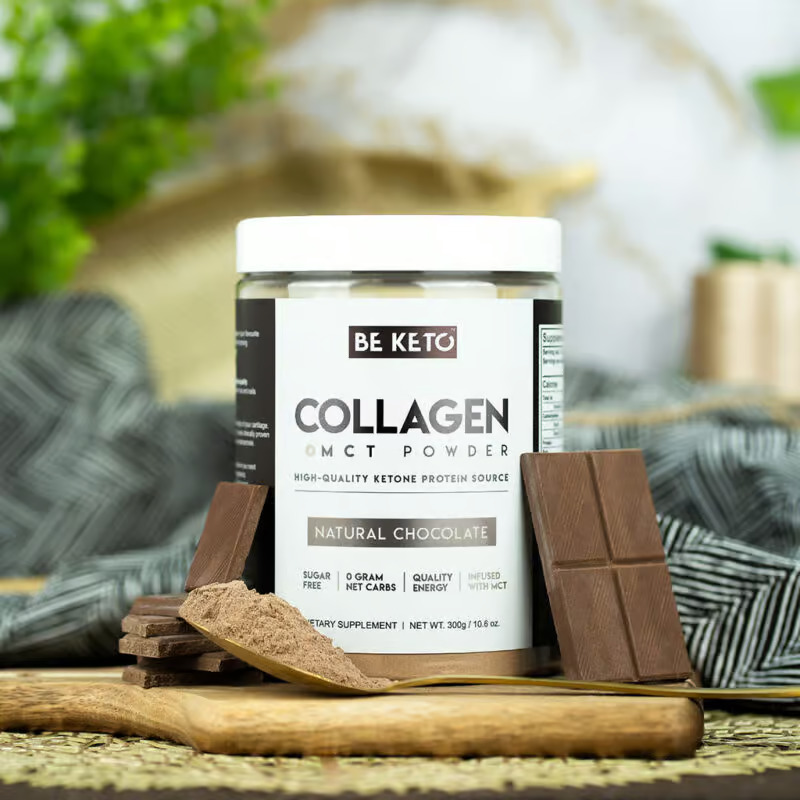 Keto Kolagen z olejem MCT – Naturalna Czekolada 300g - obrazek 2