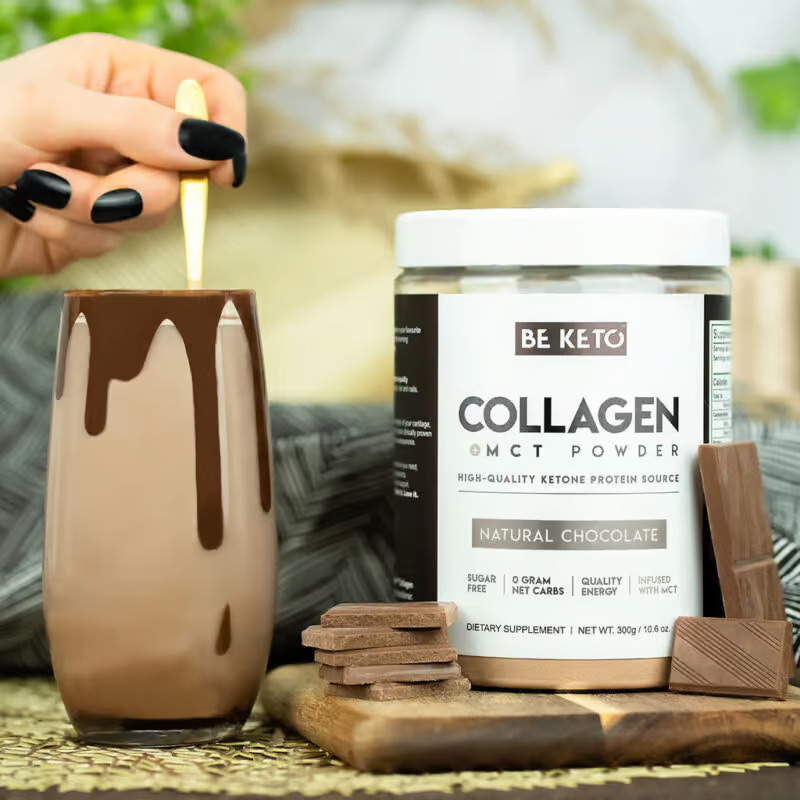 Keto Kolagen z olejem MCT – Naturalna Czekolada 300g - obrazek 3