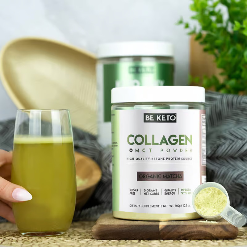 Keto Kolagen z olejem MCT – Matcha 300G - obrazek 3