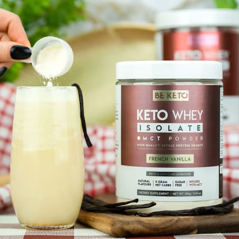 Keto Izolat Białka z MCT – Francuska Wanilia 300g - obrazek 2