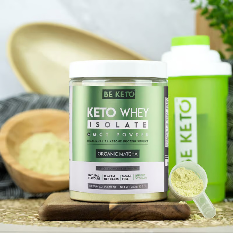 Keto Izolat Białka z MCT – Matcha 300g - obrazek 2