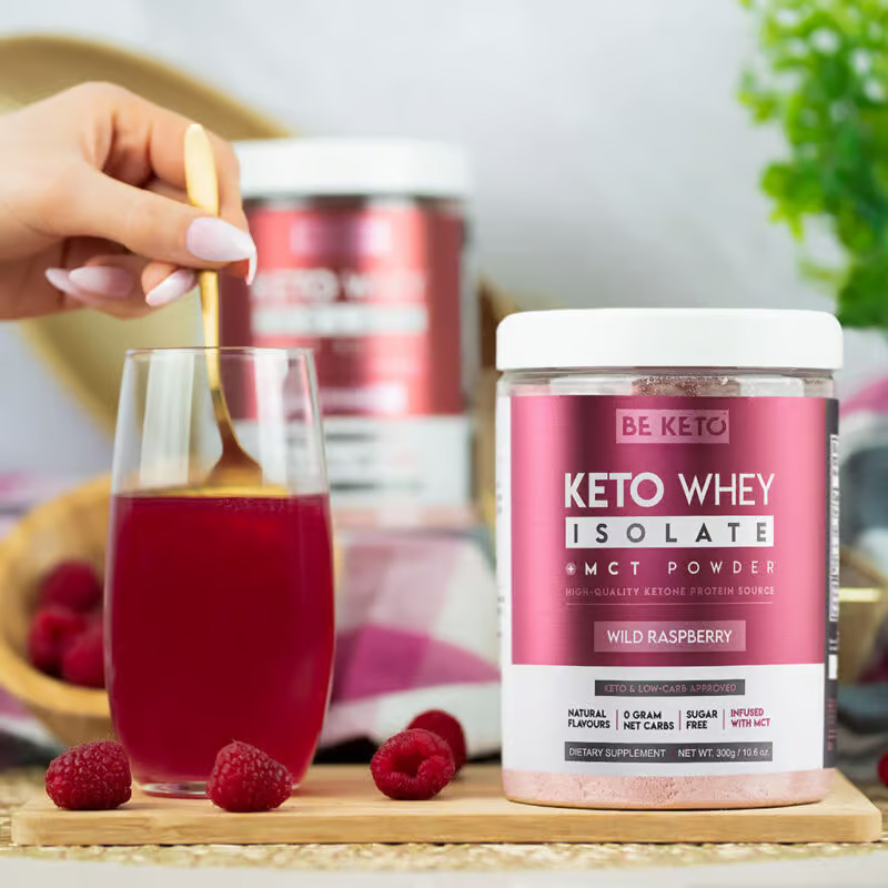 Keto Izolat Białka z MCT – Dzika Malina 300G - obrazek 2