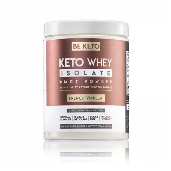 Keto Izolat Białka z MCT – Francuska Wanilia 300g