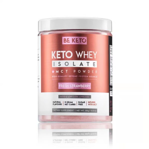 Keto Izolat Białka z MCT – Świeża Truskawka 300g