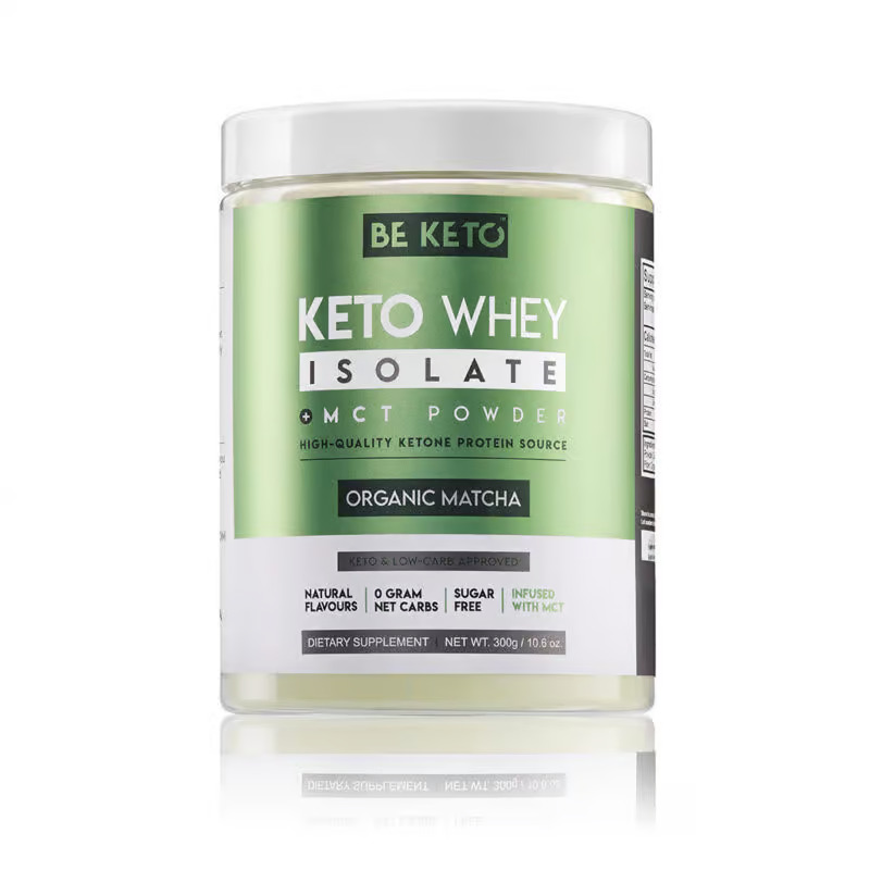 Keto Izolat Białka z MCT – Matcha 300g