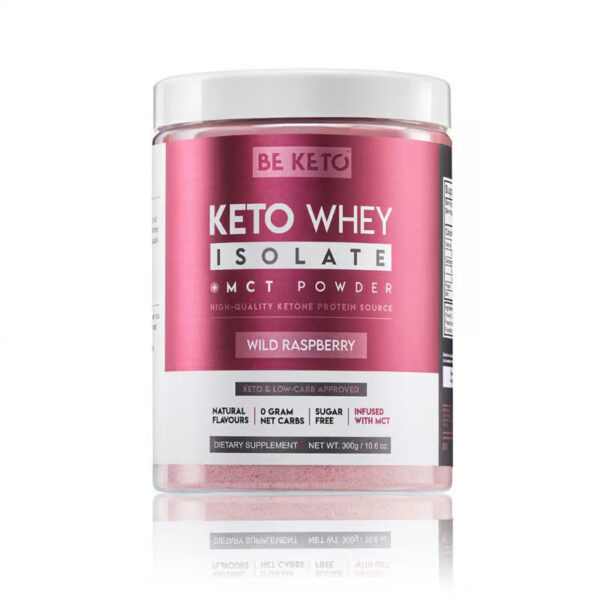 Keto Izolat Białka z MCT – Dzika Malina 300G
