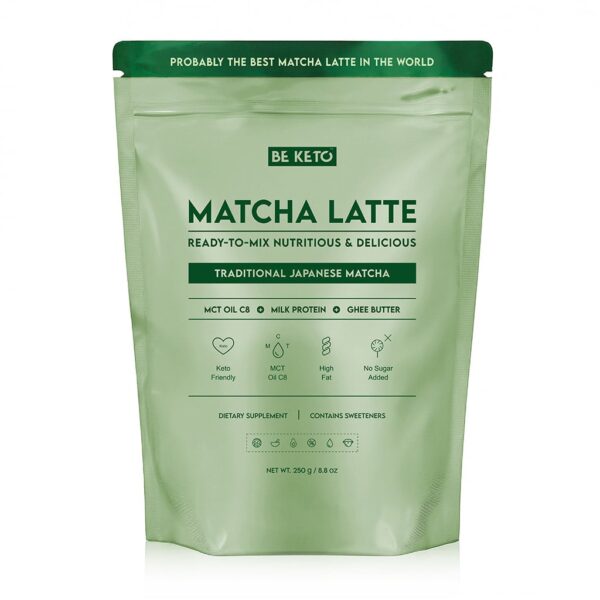 Matcha Latte (Olej MCT C8 & Kolagen & Ghee) – Naturalna Truskawka 250g